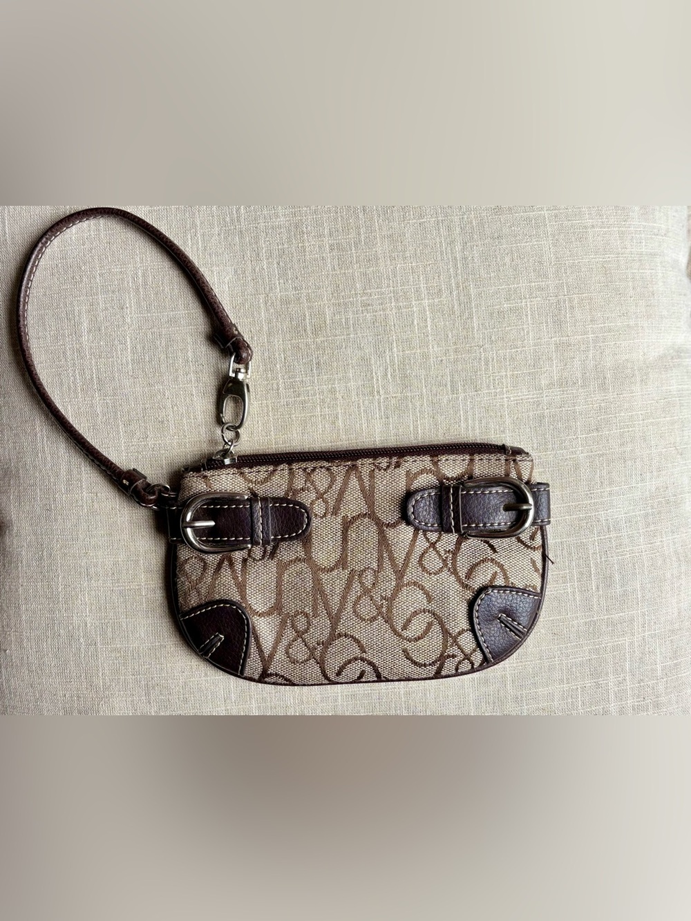 Y2K Monogrammed Wristlet